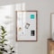 Flash Furniture Bristol 20x30 Wall Mount White Board w/ Dry Erase Marker, 4 Magnets, and Eraser, Torched Brown HGWA-WHITE-20X30-BRN-GG - alternate 1